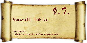 Veszeli Tekla névjegykártya